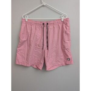 D6‎ Superdry Mens Size XXL Pink Lined Logo Elastic Waist Swim Shorts